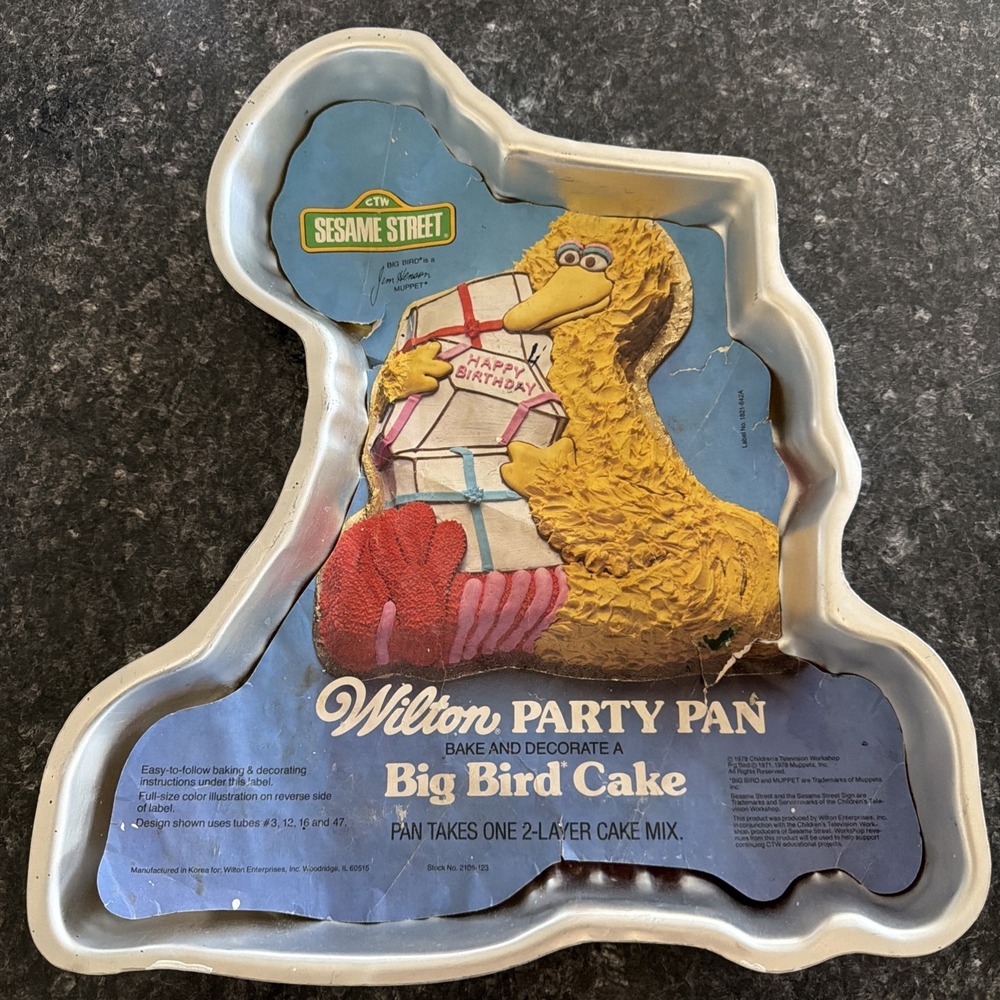 WILTON Sesame Street Big Bird Cake Baking Pan Mold -‎ Vintage Retro 1978